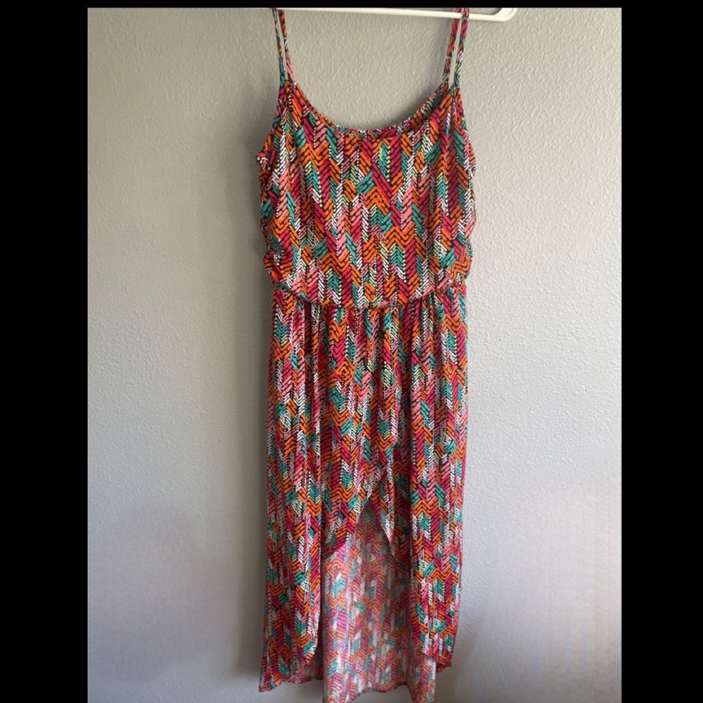 Colorful high low dress